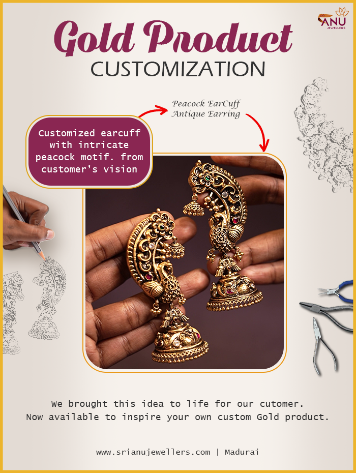 Peacock Ear Cuffed Antique Earring