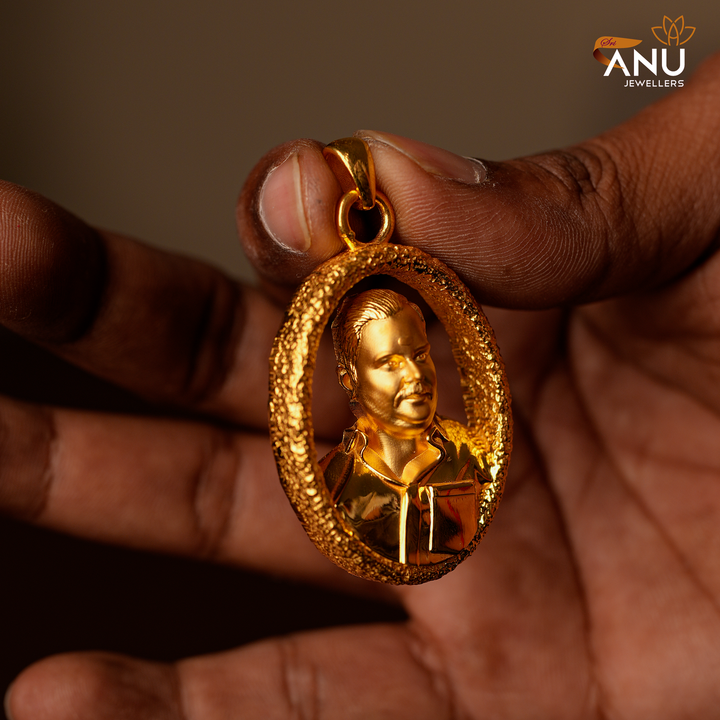 Gold Customized Human Statue Pendant