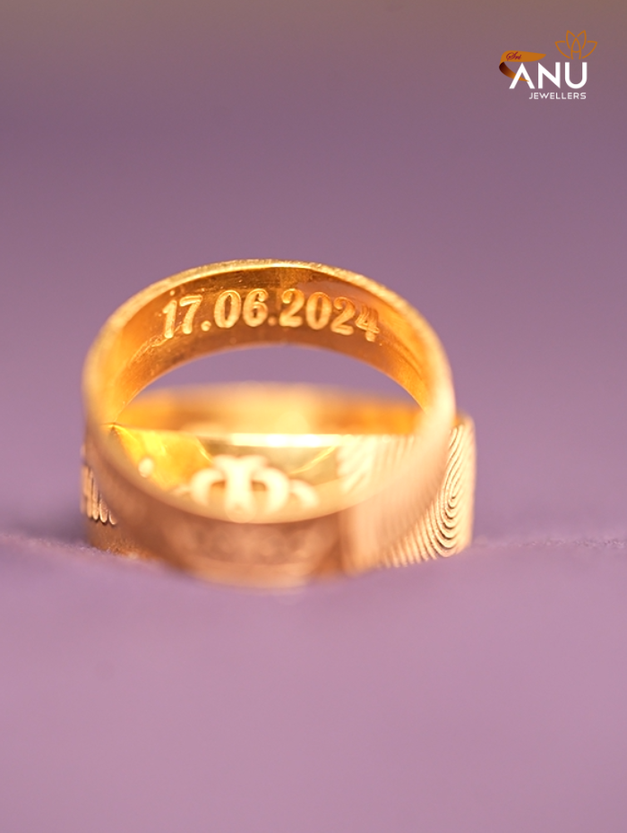 Crowned Love Fingerprint Ring
