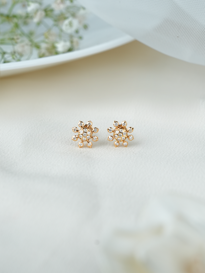 Radiant Bloom Diamond Stud