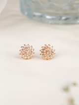 Grace Floral Halo Diamond Stud