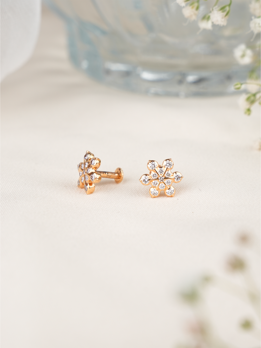 Petal Glow Diamond Stud