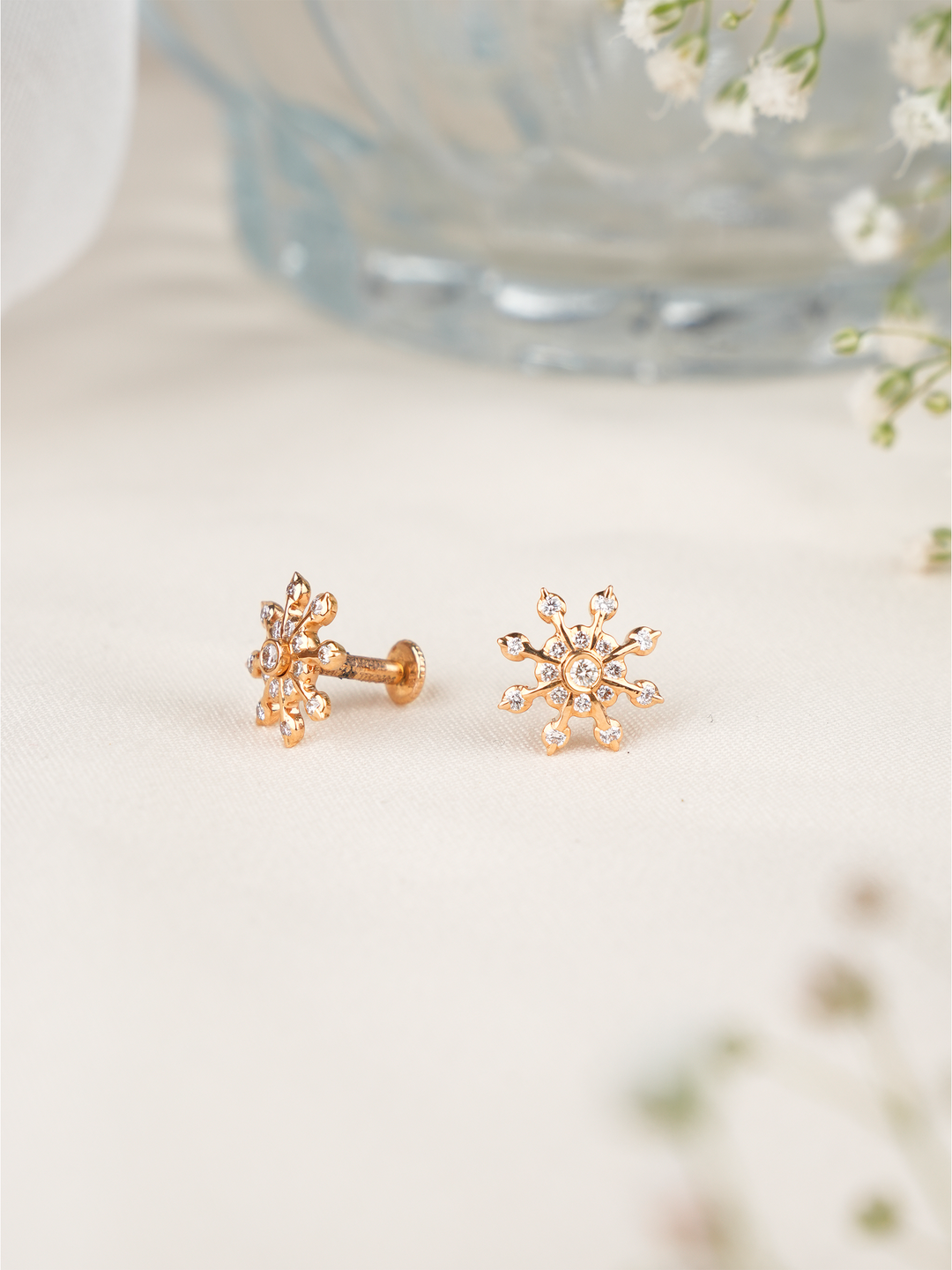 Starshine Petal Diamond Stud