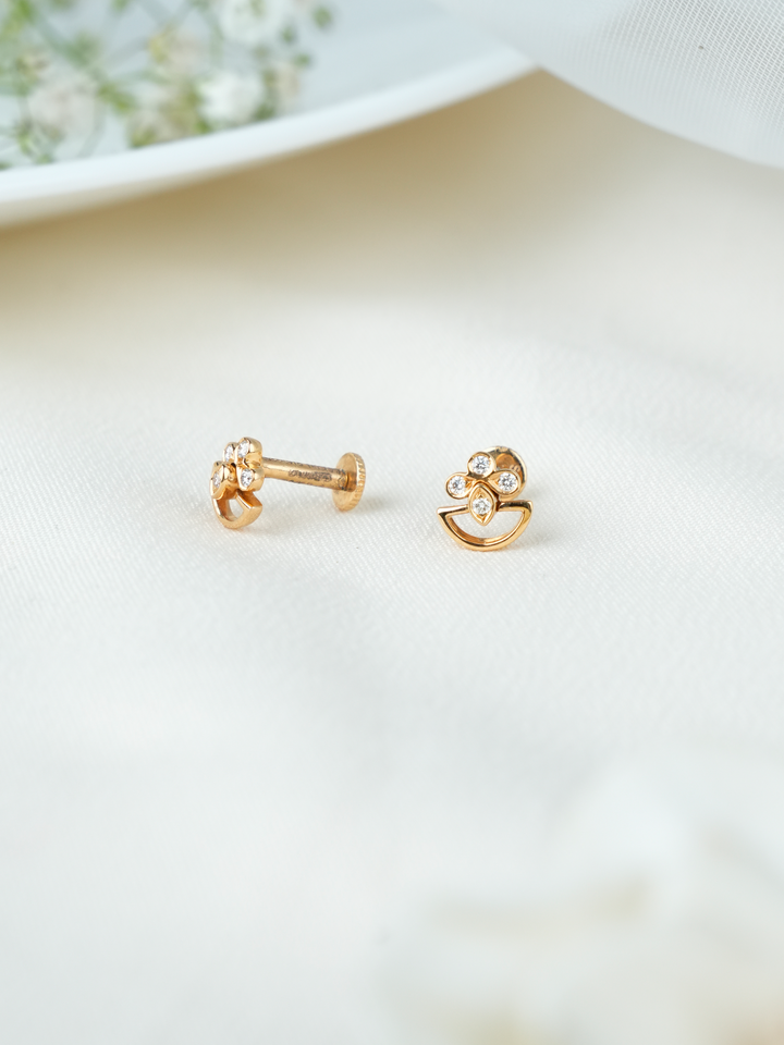Sparkle Half Moonlight Diamond Stud