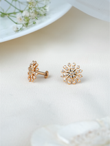 Sunburst Petal Diamond Stud
