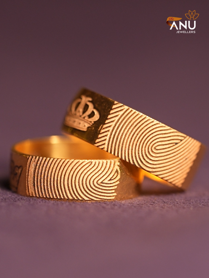 Crowned Love Fingerprint Ring