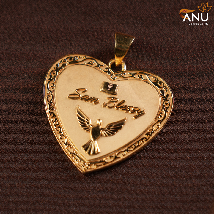 Customised Couple Name Gold Heart Pendant