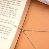 Square Blue Stone Silver Chain