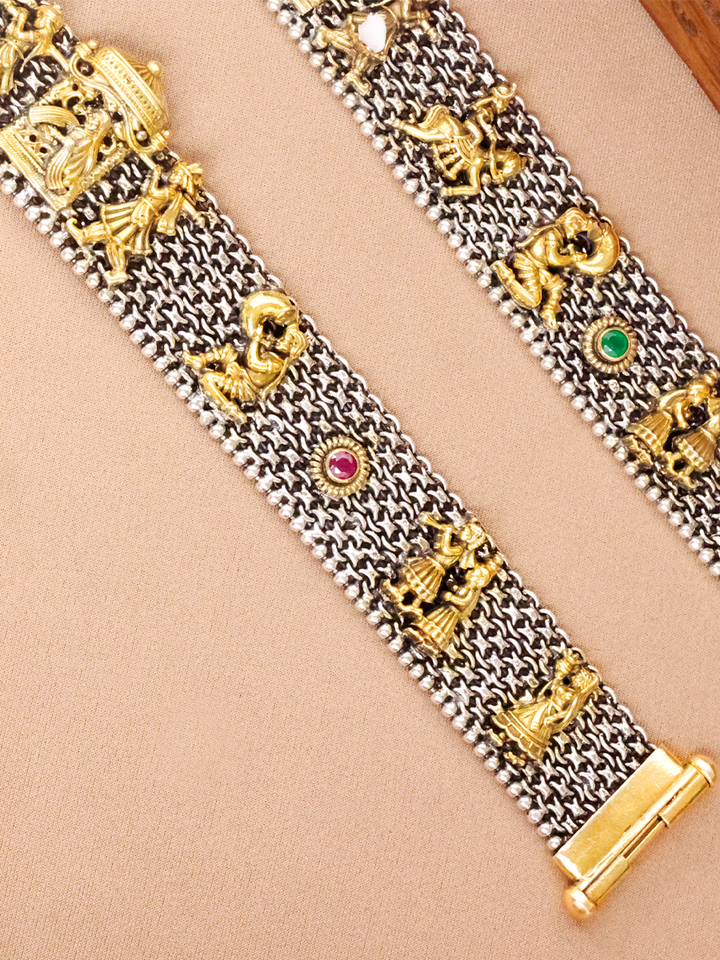 Royal Procession on Your Silver Anklet