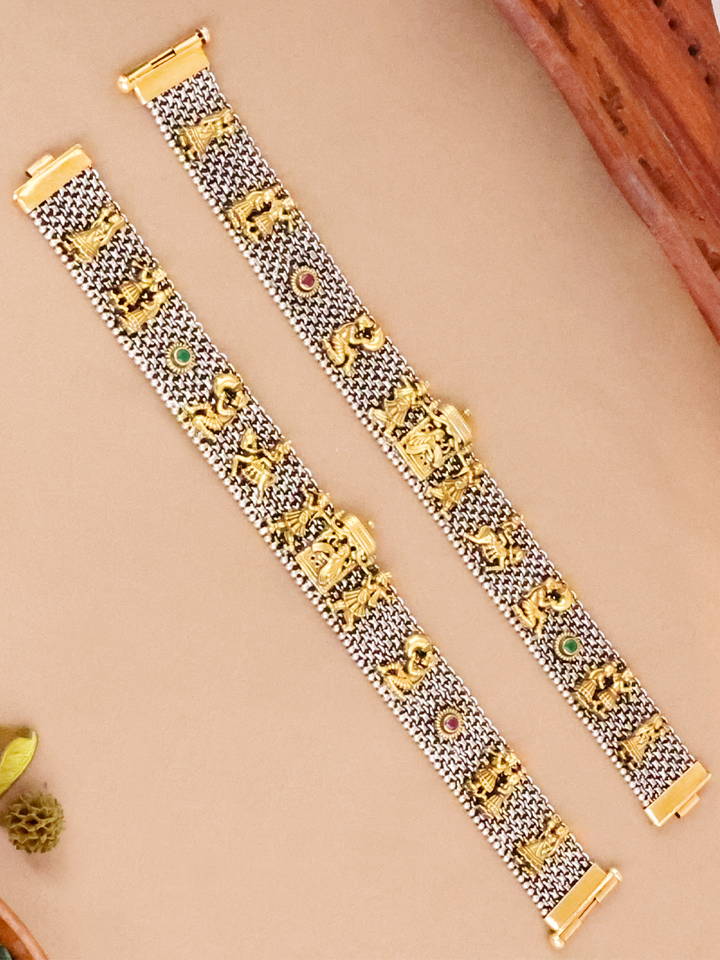 Royal Procession on Your Silver Anklet