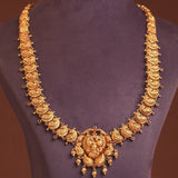 Antique Gold Haram | Peacock Mayil Pendant Long Necklace