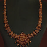 Gold Haram Long Necklace with Elephant Pendant